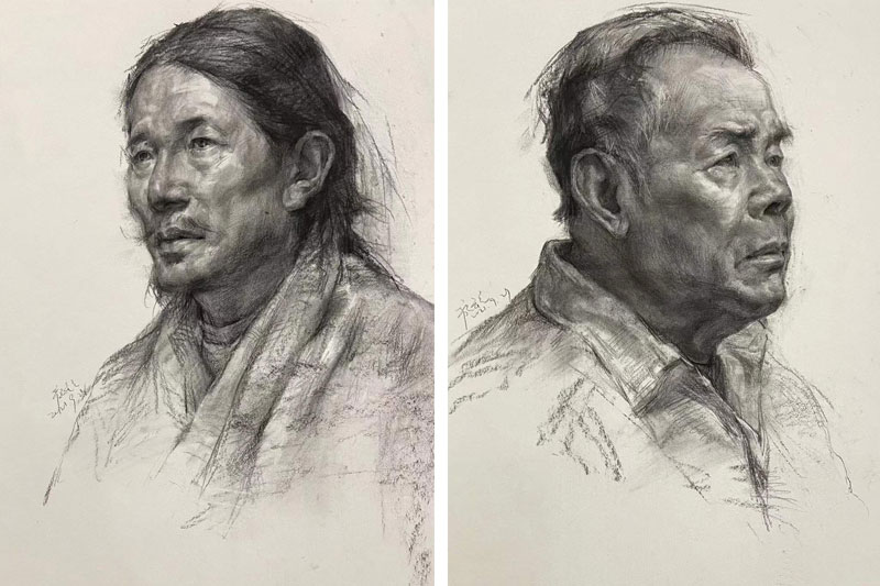 画室素描头像